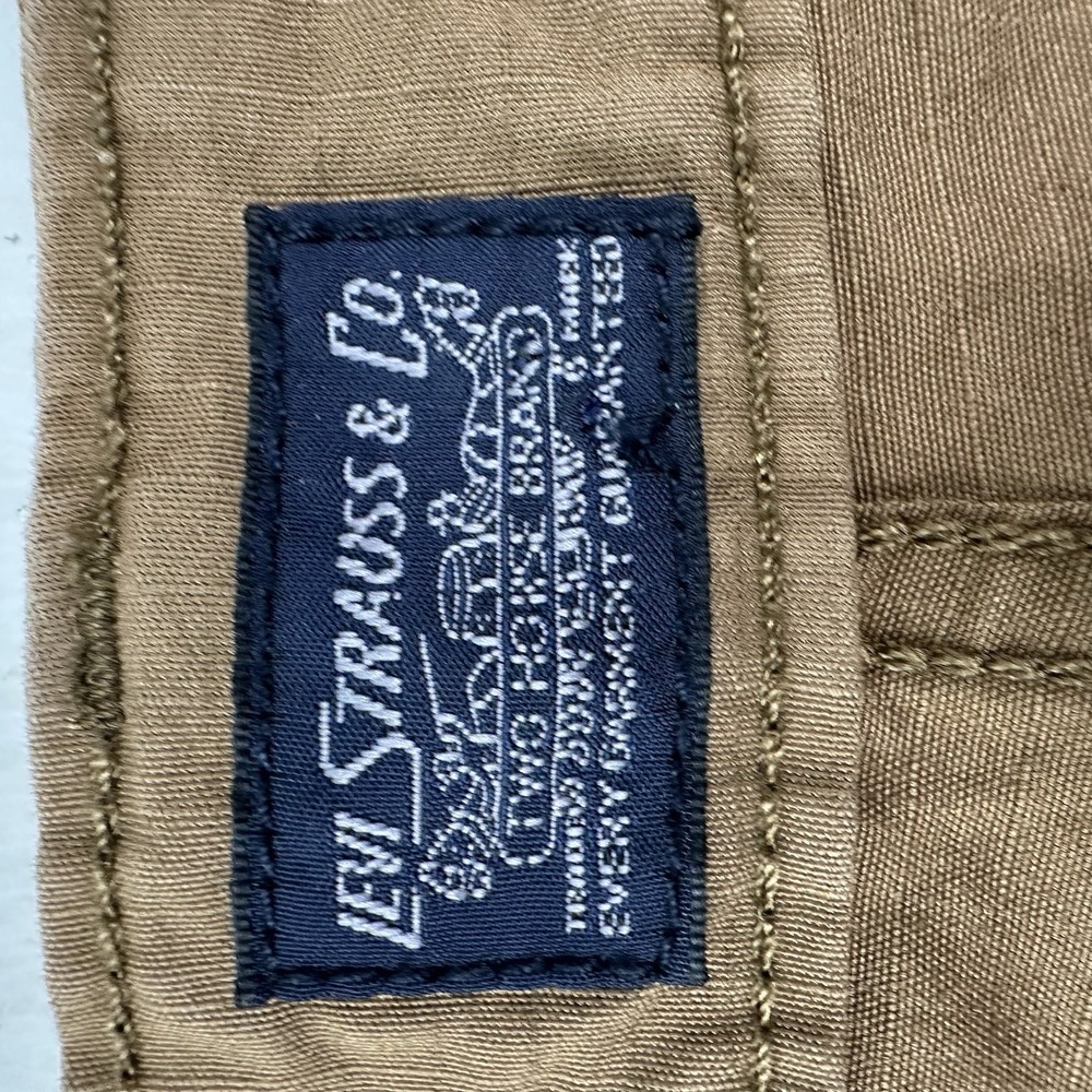 Levi's Ripstop Cargo Shorts Mens 40x10 Brown Khaki Military Skater White‎ Tab - Picture 4 of 15